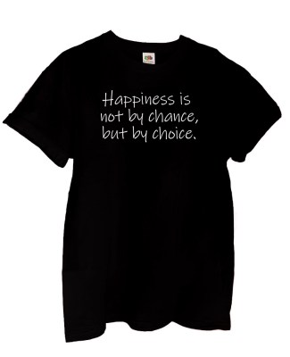 FRUIT OF THE LOOM Boyfriend T-shirt με στάμπα Happiness Choice black